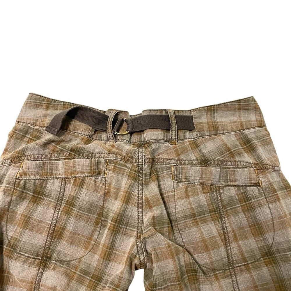 Vintage Y2K Free People Plaid Low Rise Convertible Bermuda Skater Shorts size 2 - Picture 6 of 9